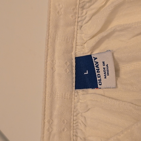 Old Navy long-sleeved white peasant blouse L - Picture 3 of 4